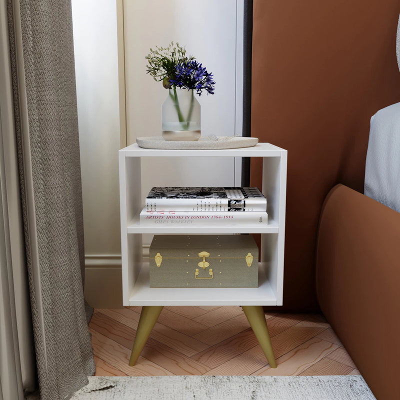 Mesa de Cabeceira Palma Retrô – Design Compacto e Sofisticado