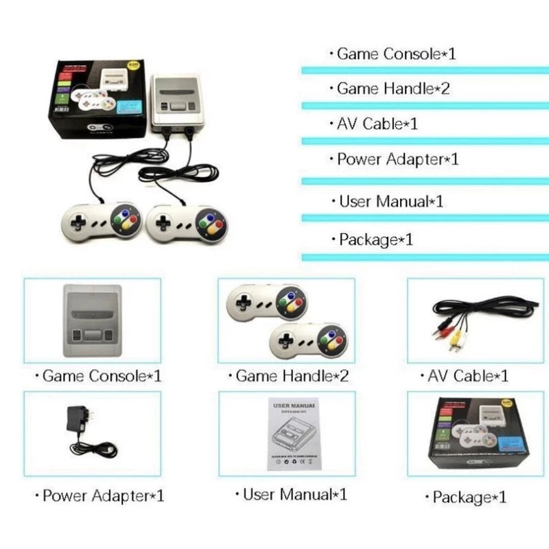 Console Retrô 8-Bits com 620 Jogos na Memória + 2 Controles