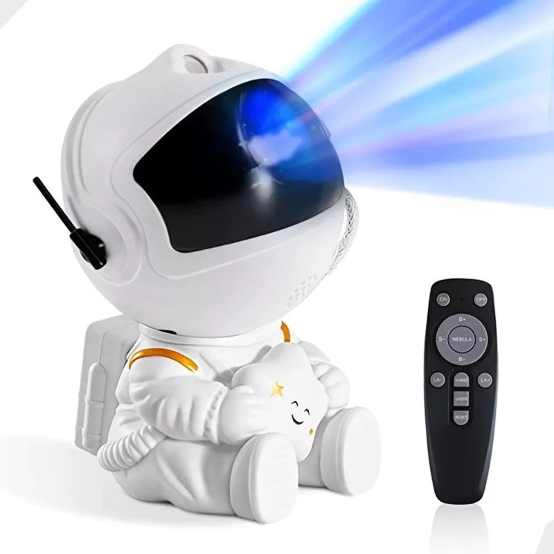 Luminária Projetor Estrelado Astronauta com Controle Remoto